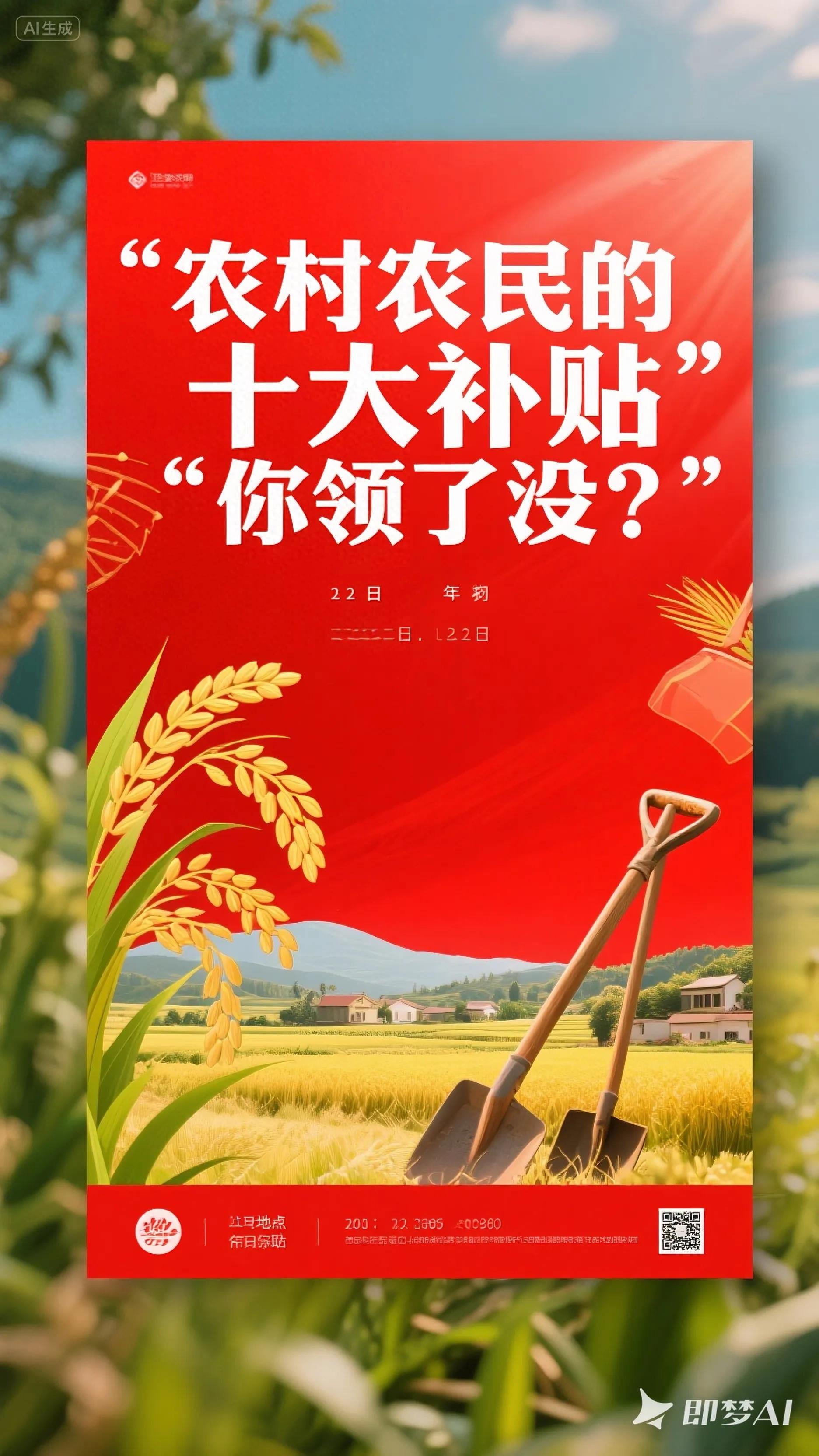 乡村振兴战略下，农村农民常见十大补贴你领了吗？含耕地补贴