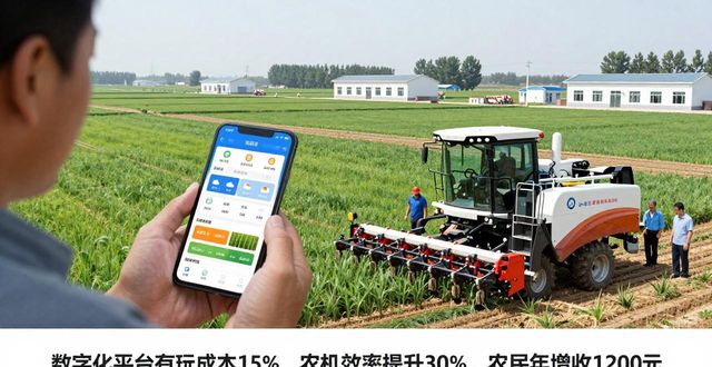 河北尚义县农业要素集成商转型：数字化平台降低成本15%，农机效率提升30%，农民年增收1200元