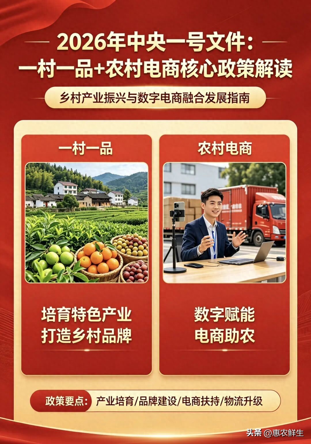 2026 年中央一号文件：一村一品与农村电商助力乡村产业发展