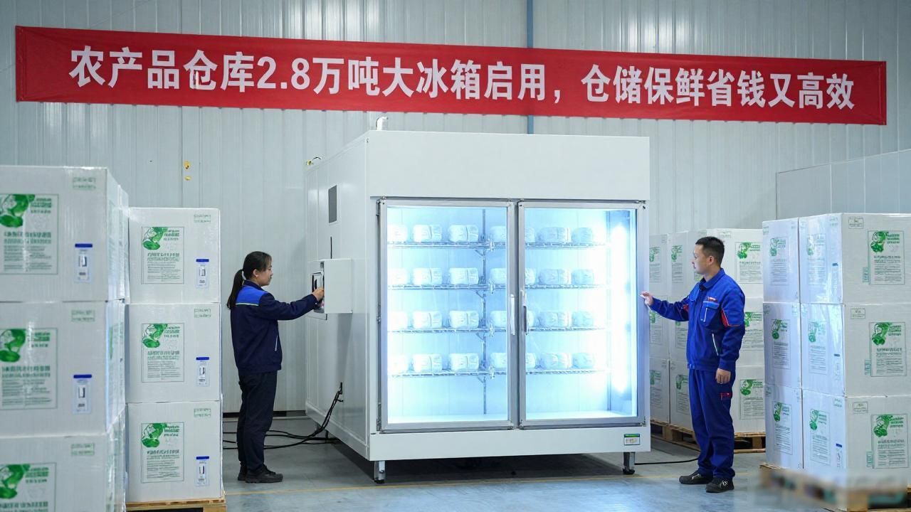 株洲城市大冰箱 冷链物流招商 优势区位_株洲市农产品智慧冷链物流园 2.8万吨冷库 试运营_农产品冷库