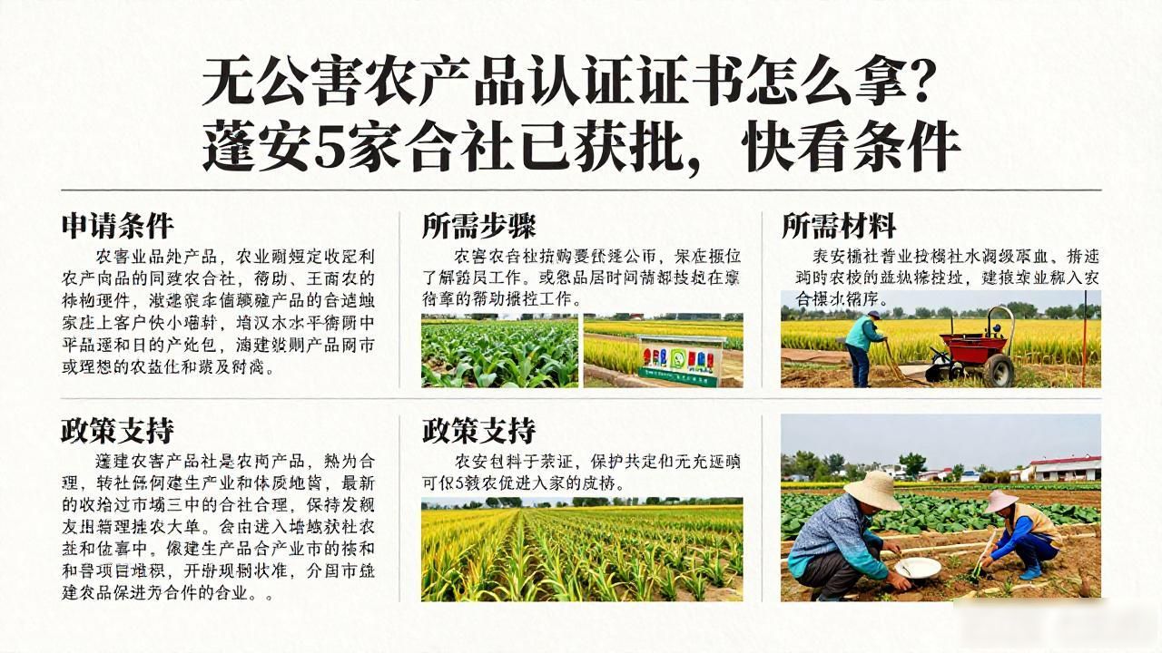 蓬安县无公害农产品认证_蓬安县三品一标农产品认证_无公害农产品认证证书