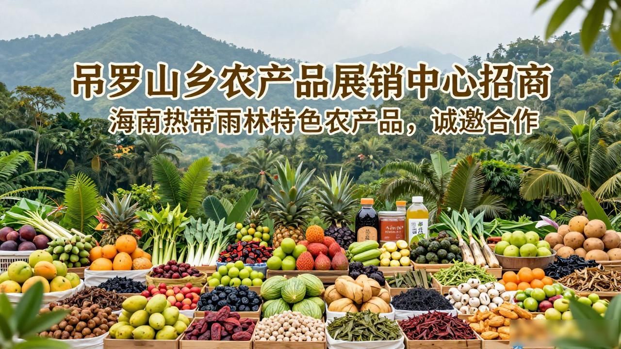 农产品 招商方案_吊罗山农产品展销中心招商_海南黎苗非遗特色农产品展销
