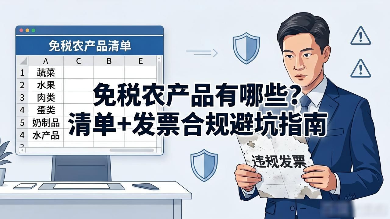 免税农产品有哪些？清单+发票合规避坑指南