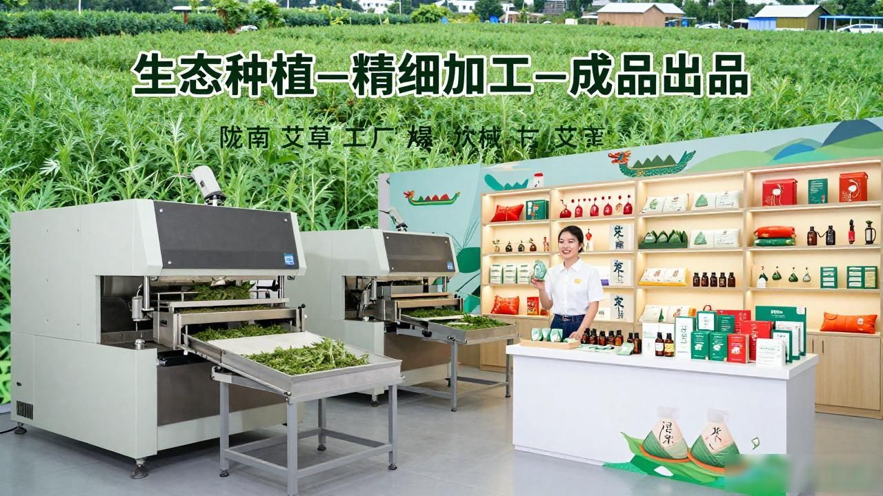 陇南市农产品电子商务_中坝镇特色艾草产业推广_礼县艾草产业电商直播活动