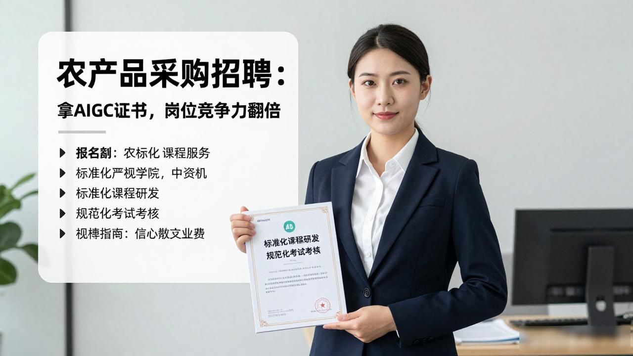 采购专员AIGC证书_农产品采购招聘_AIGC证书如何选择