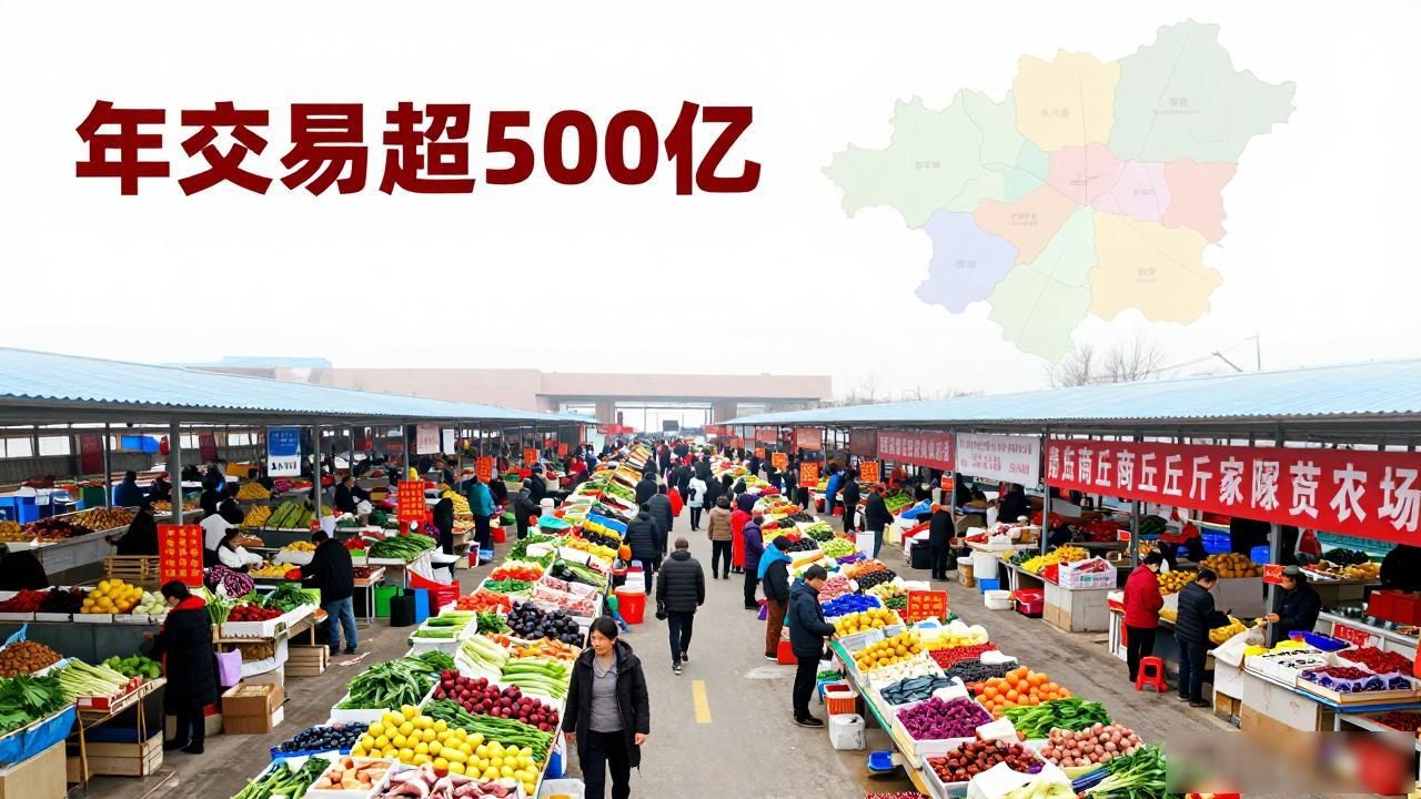 商丘农产品批发市场：豫鲁苏皖交界最大，货源齐全年交易超500亿